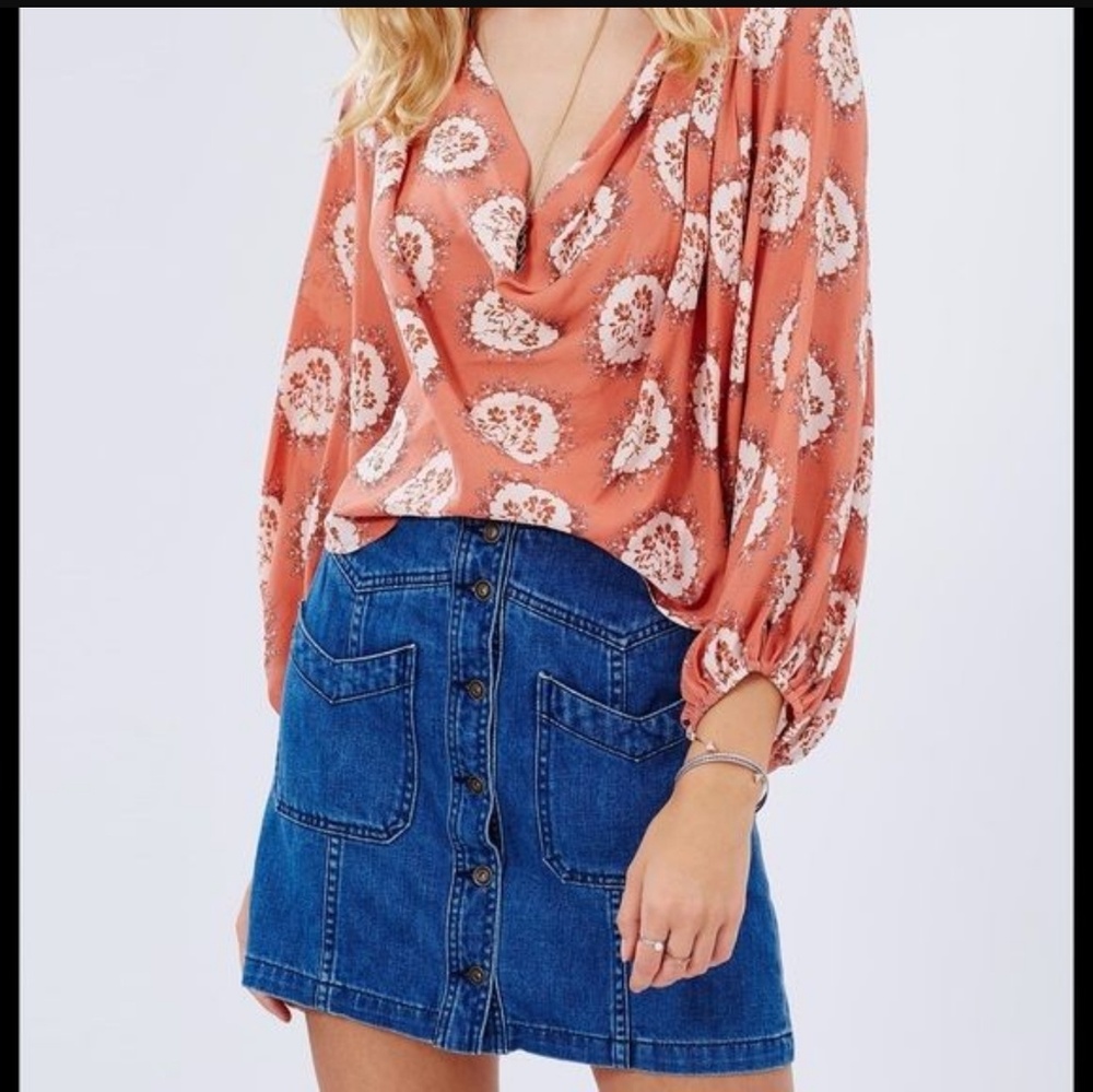 Free People denim skirt size 4